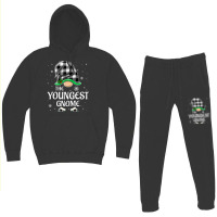 Youngest Gnome Buffalo Plaid Christmas Matching Family Group Hoodie & Jogger Set | Artistshot