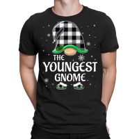 Youngest Gnome Buffalo Plaid Christmas Matching Family Group T-shirt | Artistshot