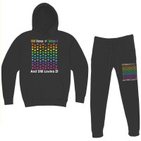 Cute 100 Days Of School And Still Loving It Hearts 100th Day Copy Hoodie & Jogger Set | Artistshot