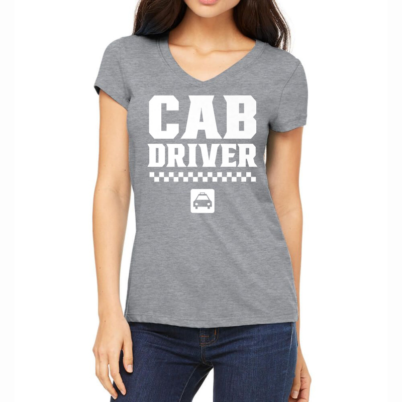 Cab Driver Cabman Taxi Driving Premium T Shirt Women's V-Neck T-Shirt by cm-arts | Artistshot