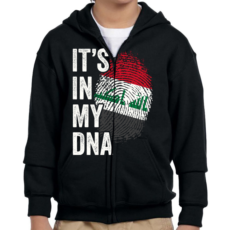 Its In My Dna Iraq Flag Iraqi Roots Pride Genetic Long Sleeve T Shirt Youth Zipper Hoodie by vacheu | Artistshot