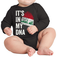 Its In My Dna Iraq Flag Iraqi Roots Pride Genetic Long Sleeve T Shirt Long Sleeve Baby Bodysuit | Artistshot