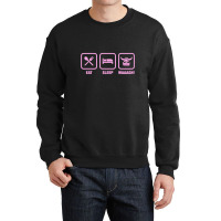 Eat Sleep Waaagh! Orks Warhammer 40k Inspired   Gaming Essentia Crewneck Sweatshirt | Artistshot