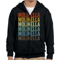 Molinella City Retro Youth Zipper Hoodie | Artistshot