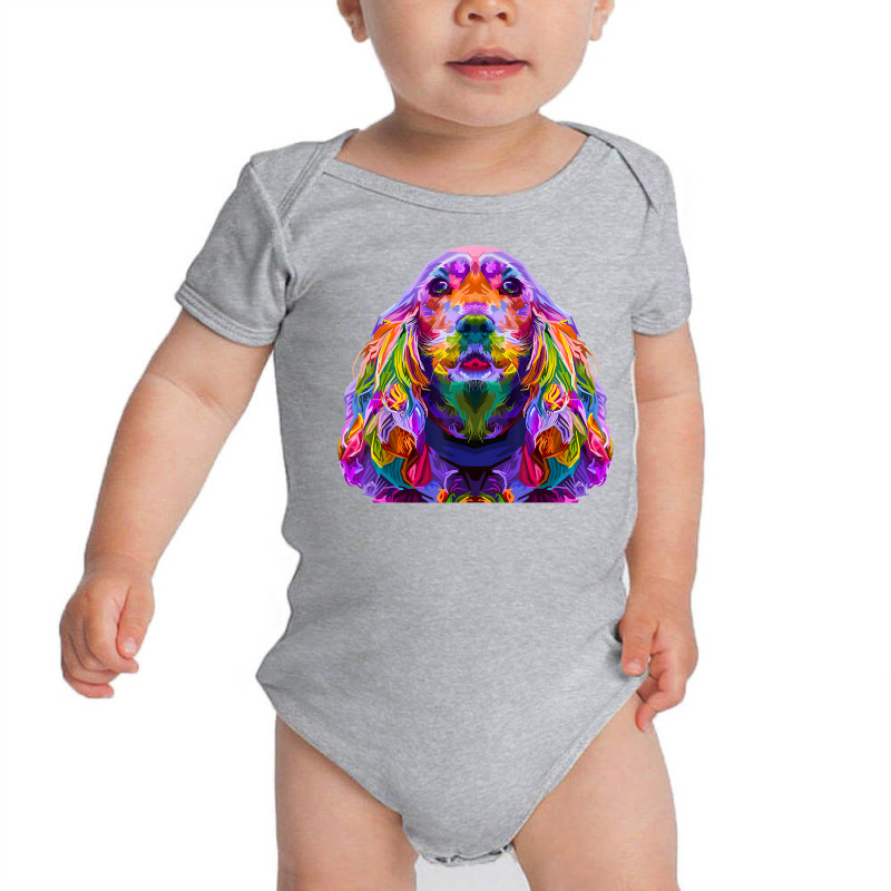 English Cocker Spaniel Pop Art Portrait Dog Owner T Shirt Baby Bodysuit by cm-arts | Artistshot