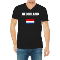 Nederland Holland Dutch Pride Netherlands Vintage Dutch Flag V-neck Tee | Artistshot