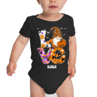 Love Nana Halloween Gnome Pumpkin Spooky Season Baby Bodysuit | Artistshot