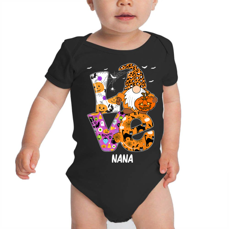 Love Nana Halloween Gnome Pumpkin Spooky Season Baby Bodysuit by Snake | Artistshot