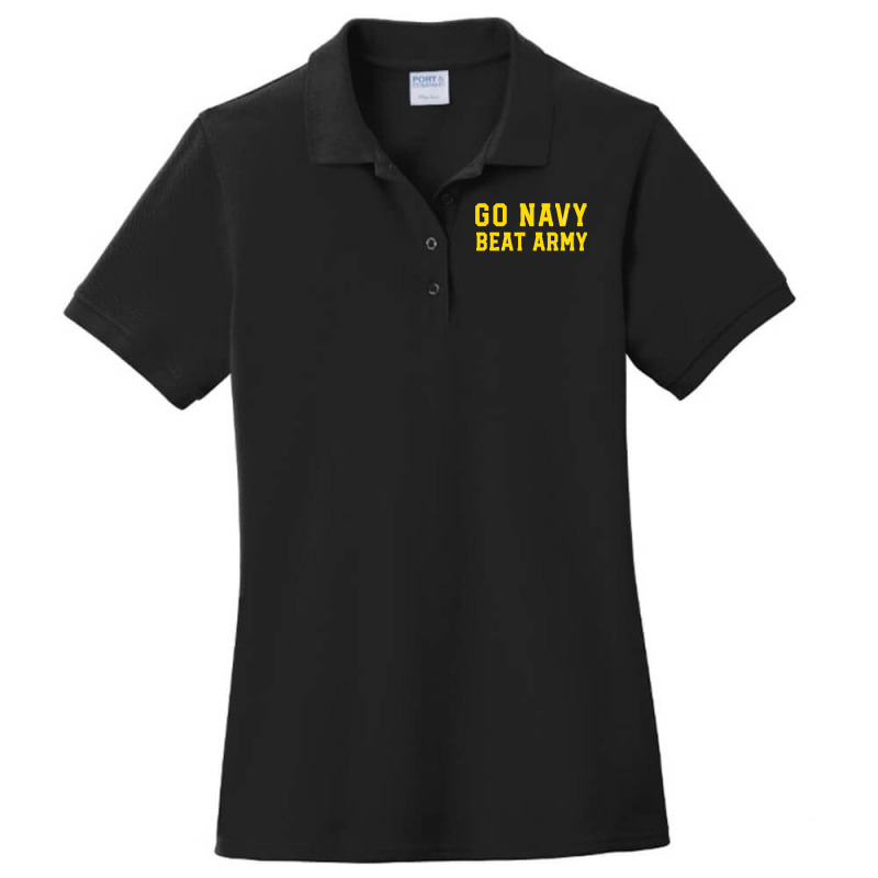 Go Navy Beat Army Ladies Polo Shirt by cm-arts | Artistshot