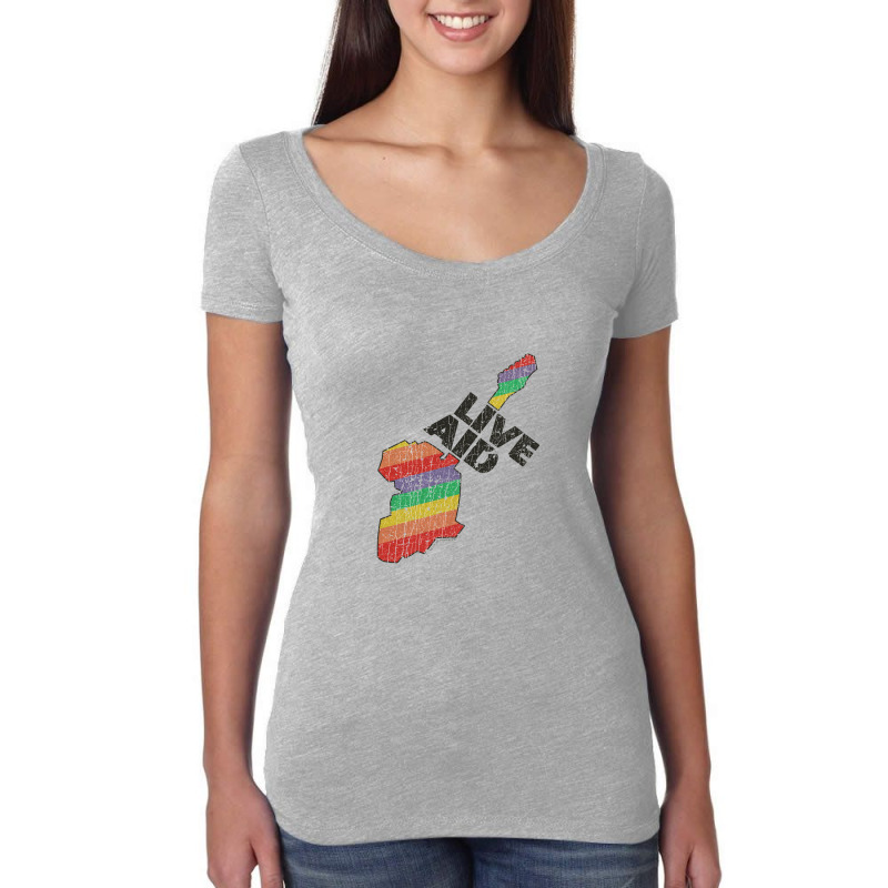 Live Aid, Charity Women's Triblend Scoop T-shirt by apolitery | Artistshot