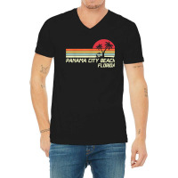 Summer Vacation Vintage Florida Panama City Beach V-neck Tee | Artistshot