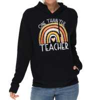 One Thankful Teacher Thanksgiving Rainbow Fall Autumn Cute Lightweight Hoodie | Artistshot