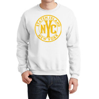 Staten Island New York Vintage Sign Distressed Amber Print T Shirt Crewneck Sweatshirt | Artistshot