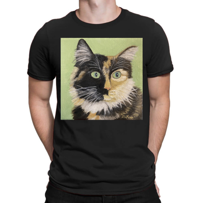 Tortoiseshell Cat Face T-Shirt by Crowley Tidwell | Artistshot