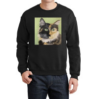 Tortoiseshell Cat Face Crewneck Sweatshirt | Artistshot