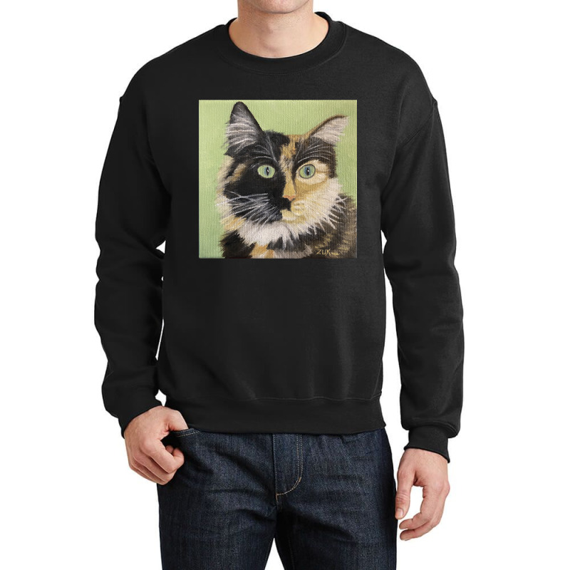 Tortoiseshell Cat Face Crewneck Sweatshirt by Crowley Tidwell | Artistshot