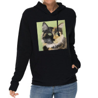 Tortoiseshell Cat Face Lightweight Hoodie | Artistshot