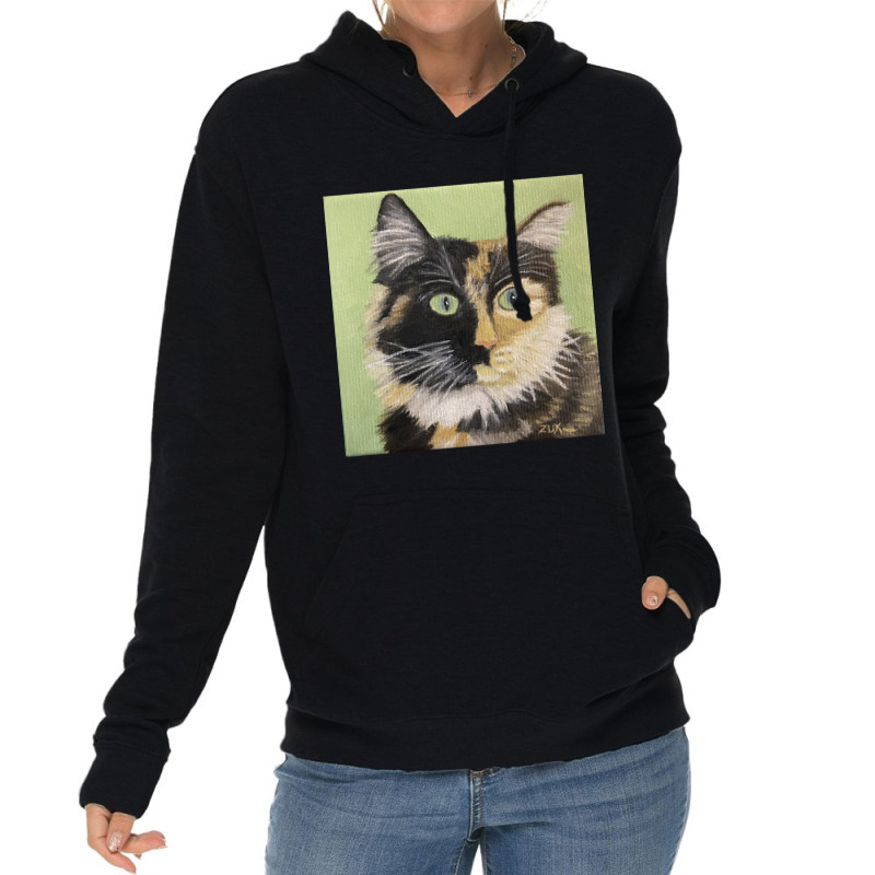 Tortoiseshell Cat Face Lightweight Hoodie by Crowley Tidwell | Artistshot