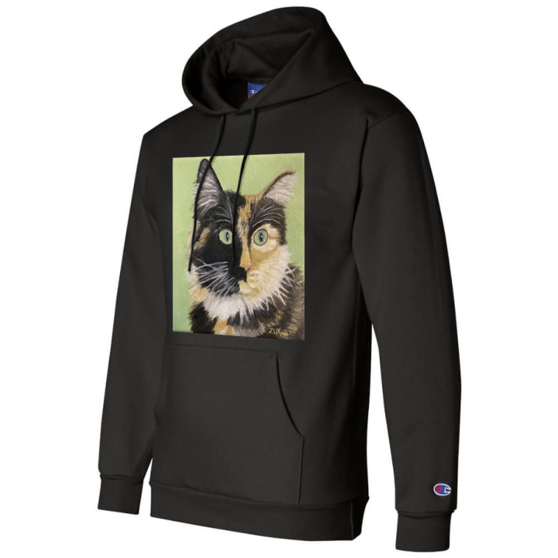 Tortoiseshell Cat Face Champion Hoodie by Crowley Tidwell | Artistshot