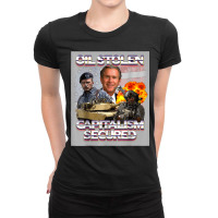 Oil Stolen Funny, Oil Stolen Capitalism Secured Ladies Fitted T-shirt | Artistshot