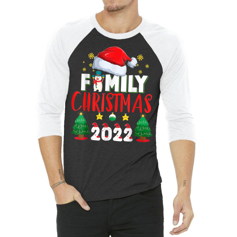 Family Christmas 2022 Shirt For Familys Matching Xmas Family 3/4 Sleeve Shirt | Artistshot