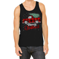 Merry Christmas Buffalo Truck Tree Red Plaid Xmas Holiday Tank Top | Artistshot