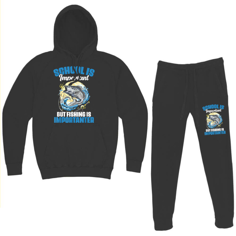 School Is Important But Fishing Is Importanter Fisherman Hoodie & Jogger Set | Artistshot