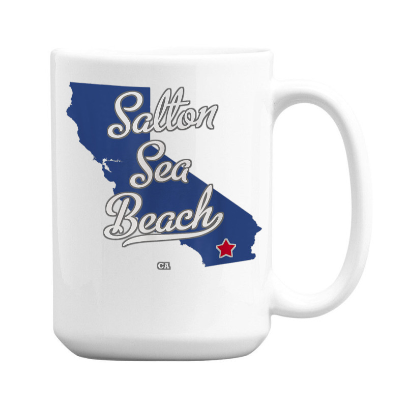 Salton Sea Beach California Ca Map T Shirt 15 Oz Coffee Mug | Artistshot