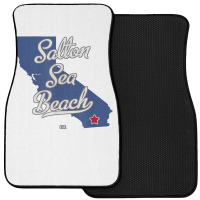 Salton Sea Beach California Ca Map T Shirt Front Car Mat | Artistshot