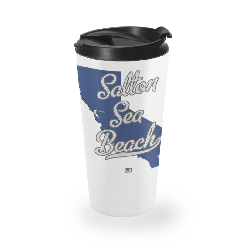 Salton Sea Beach California Ca Map T Shirt Travel Mug | Artistshot