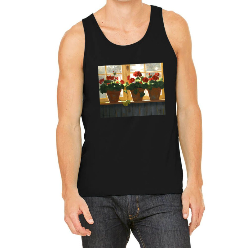 Red Geraniums Basking Tank Top by cm-arts | Artistshot