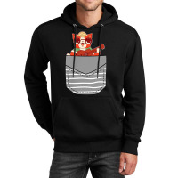 Cat Music Instrument Ukulele In Pocket Unisex Hoodie | Artistshot