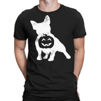 French Bulldog Lazy Halloween Costume Cute Frenchie Pumpkin T-shirt | Artistshot