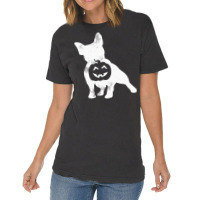 French Bulldog Lazy Halloween Costume Cute Frenchie Pumpkin Vintage T-shirt | Artistshot