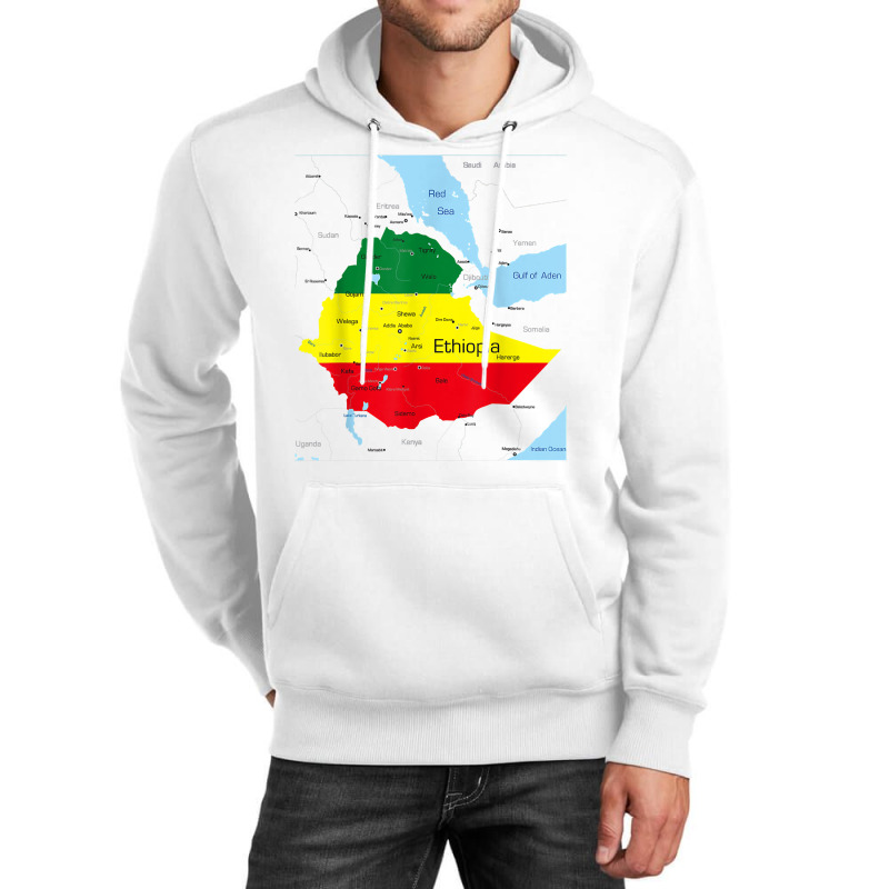 Ethiopia Map. Ethiopian Habesha Flag, Location And Pride T Shirt Unisex Hoodie by cm-arts | Artistshot