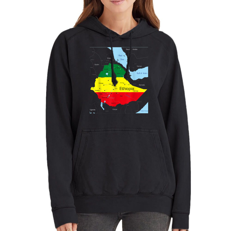 Ethiopia Map. Ethiopian Habesha Flag, Location And Pride T Shirt Vintage Hoodie by cm-arts | Artistshot