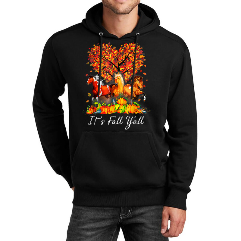 It's Fall Y'all Horse Pumpkin Autumn Thanksgiving Happy Fall Unisex Hoodie | Artistshot