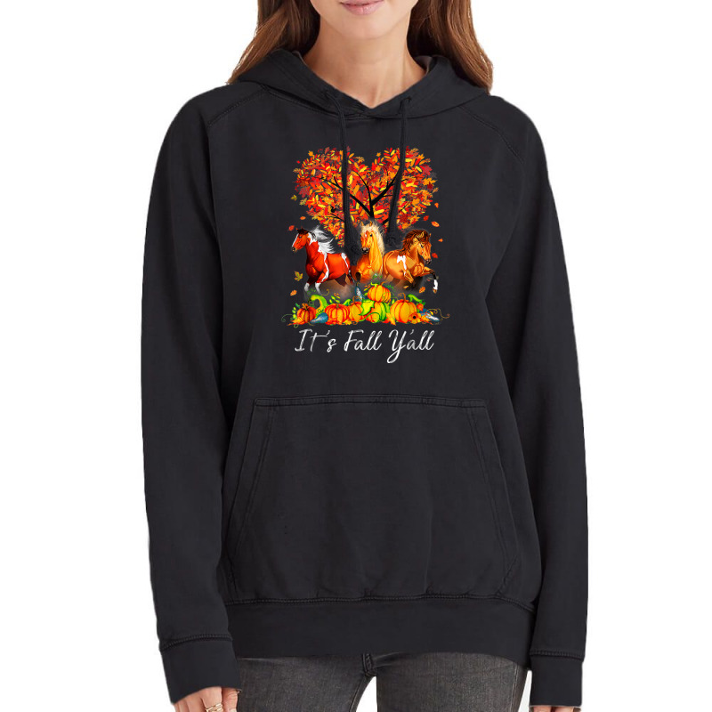 It's Fall Y'all Horse Pumpkin Autumn Thanksgiving Happy Fall Vintage Hoodie | Artistshot