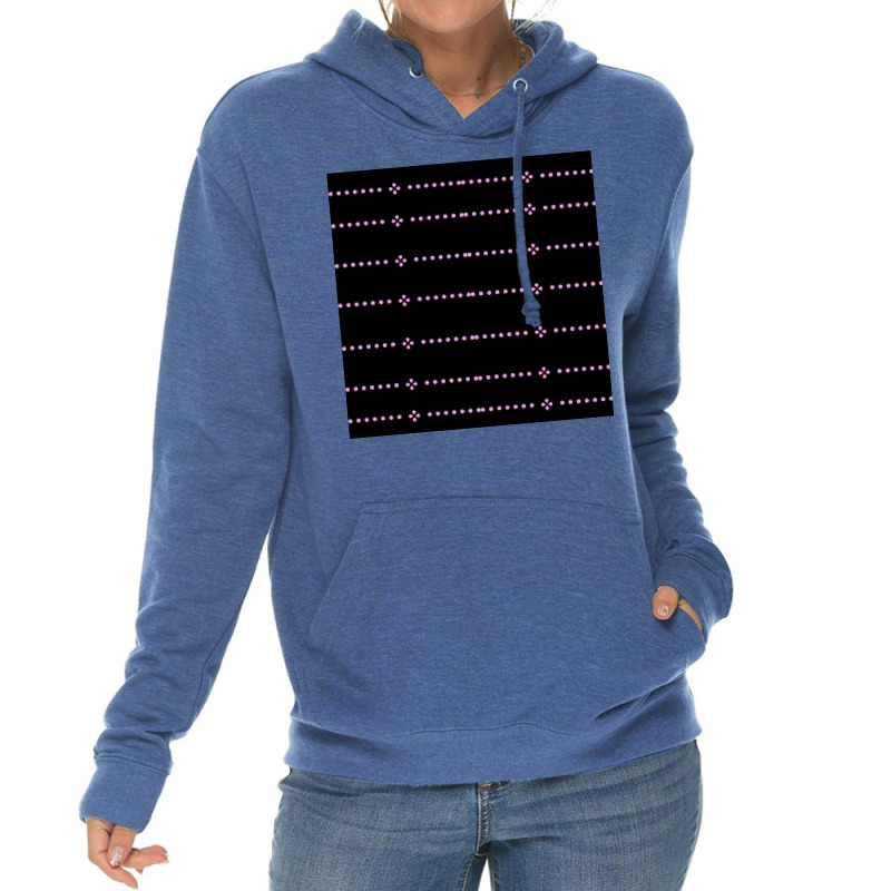 Dotted Lining Patterns On Black Background Lightweight Hoodie | Artistshot