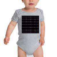 Dotted Lining Patterns On Black Background Baby Bodysuit | Artistshot