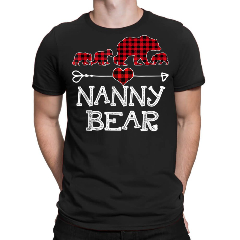 Red Plaid Nanny Bear Matching Family Pajama Christmas T-shirt | Artistshot