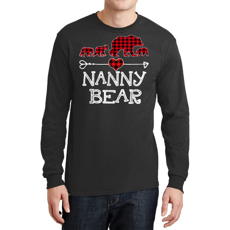 Red Plaid Nanny Bear Matching Family Pajama Christmas Long Sleeve Shirts | Artistshot