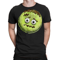 Halloween Sweets Nr. 9 Scared Face Green Cookie T-shirt | Artistshot