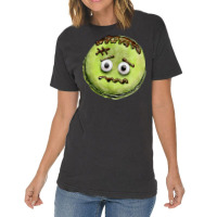 Halloween Sweets Nr. 9 Scared Face Green Cookie Vintage T-shirt | Artistshot