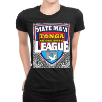 Mate Ma'a Tonga   Ikale Tahi   Rugby League   Tongan Design Pullover H Ladies Fitted T-shirt | Artistshot