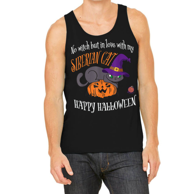 Siberian Cat   Cat Lover Not A Witch Funny Halloween Tank Top by Queenie | Artistshot