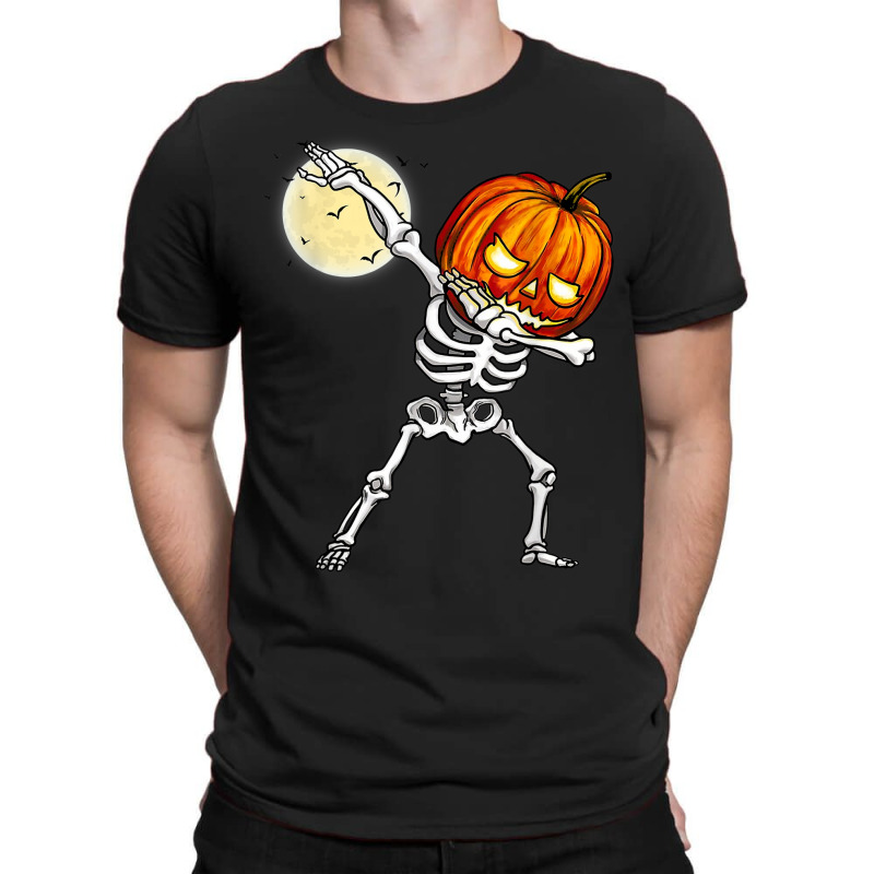 Halloween Boys Dabbing Skeleton Scary Pumpkin This Year T-shirt | Artistshot