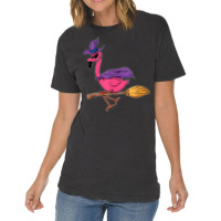 Halloween Flamingo Funny Witch Scary Party Broom Vintage T-shirt | Artistshot