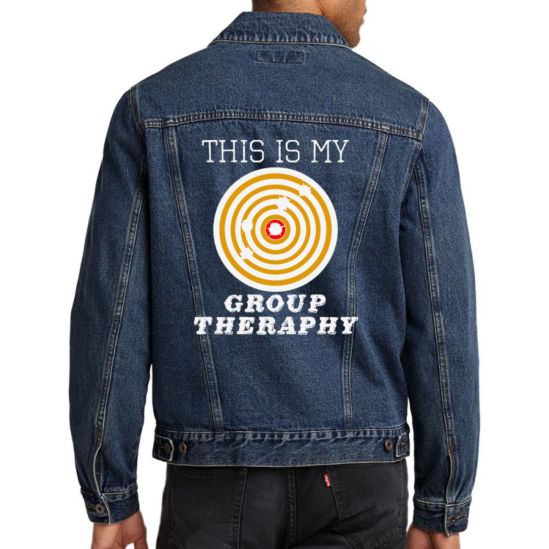 This Is My Group Therapy Shooting Target Men Denim Jacket | Artistshot