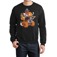 Thanksgiving Turkey Pie Pilgrim T Rex Riding Truck Boys Kids Crewneck Sweatshirt | Artistshot